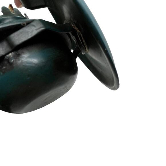 Tole Painted Oil Lamp Sconce Wooden Back Metal Oil Well Retro Handpainted Signed - Picture 7 of 16